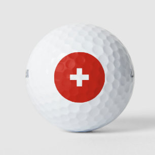 Switzerland flag golf balls