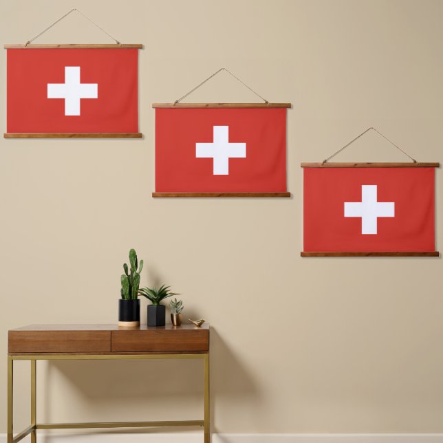 Switzerland flag hanging tapestry (Asymmetrical)