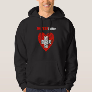 Switzerland Flag Holiday Switzerland Heart Swiss F Hoodie