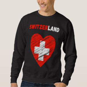 Switzerland Flag Holiday Switzerland Heart Swiss F Sweatshirt