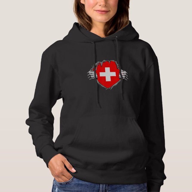 Switzerland flag hoodie (Front)
