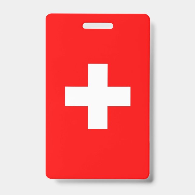 Switzerland Flag ID Badge (Front)