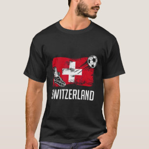 Switzerland Flag Jersey Swiss Soccer Team Swiss T-Shirt