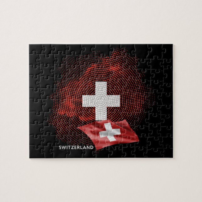 Switzerland flag jigsaw puzzle (Horizontal)