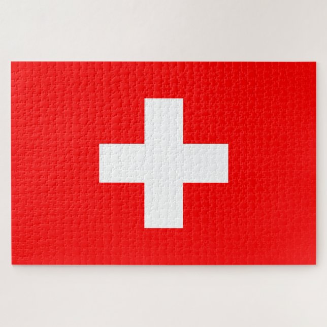 Switzerland Flag Jigsaw Puzzle (Horizontal)