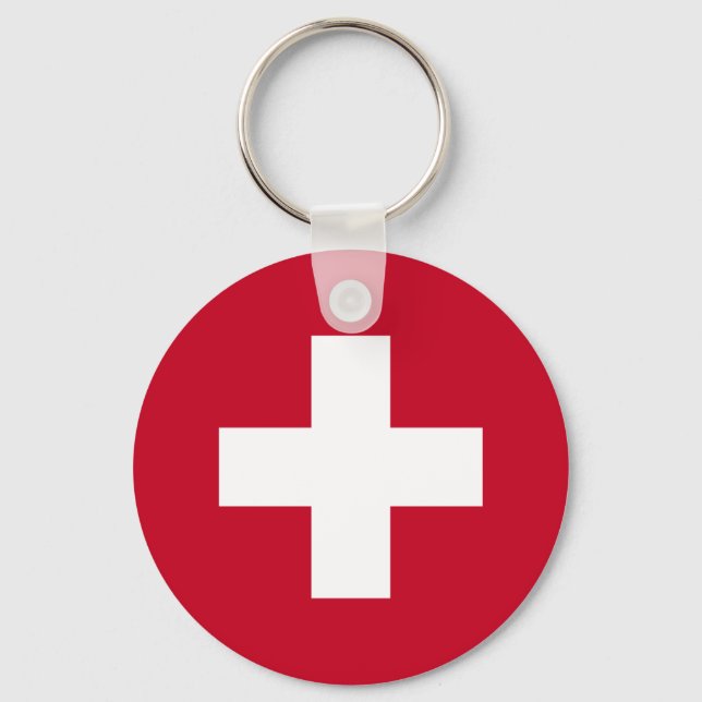 Switzerland Flag Key Ring (Front)