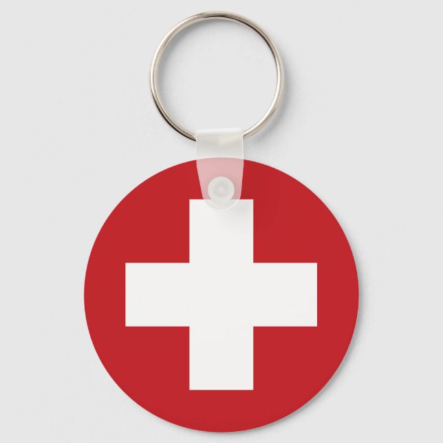 Switzerland Flag Key Ring (Front)