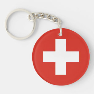 Switzerland Flag Key Ring