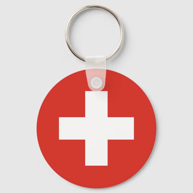 Switzerland Flag Key Ring (Front)