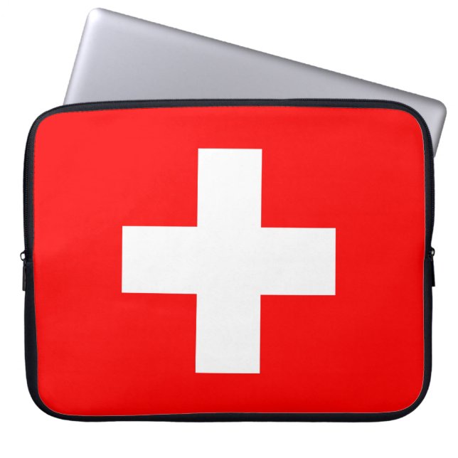 Switzerland Flag Laptop Sleeve (Front)