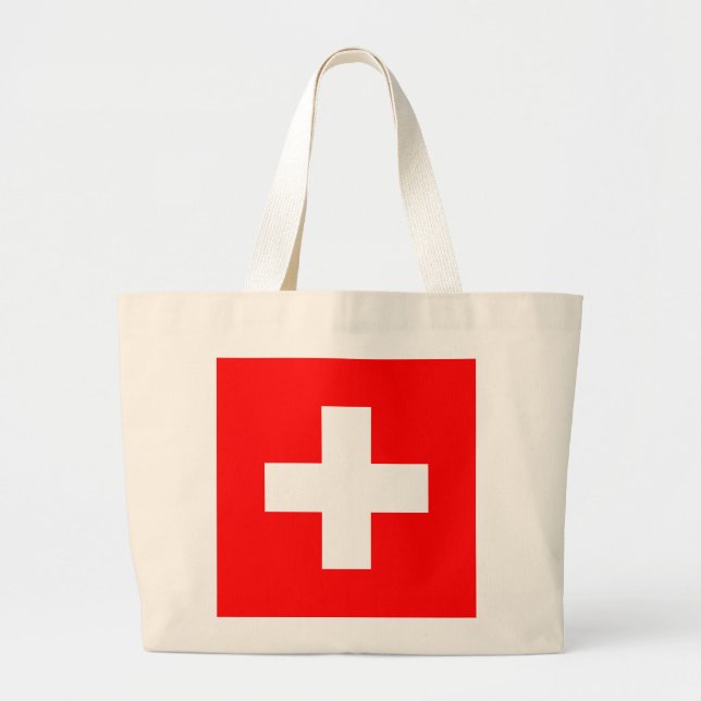Switzerland Flag Large Tote Bag (Front)