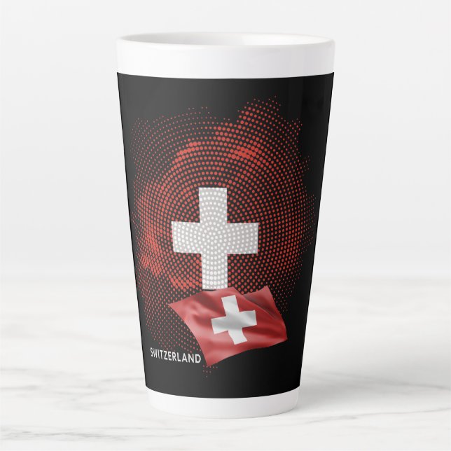 Switzerland flag latte mug (Front)