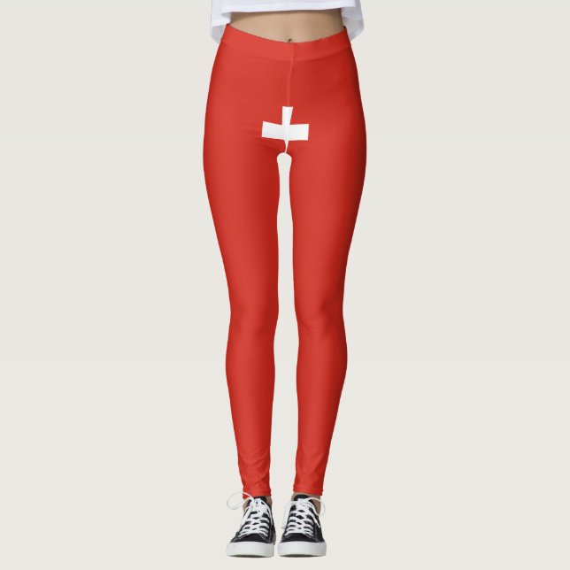 Switzerland flag Leggings (Front)