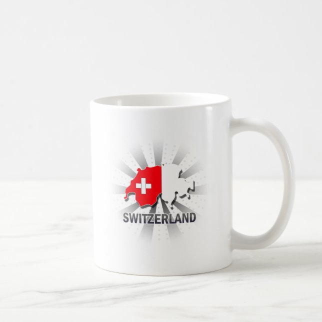 Switzerland Flag Map 2.0 Coffee Mug (Right)