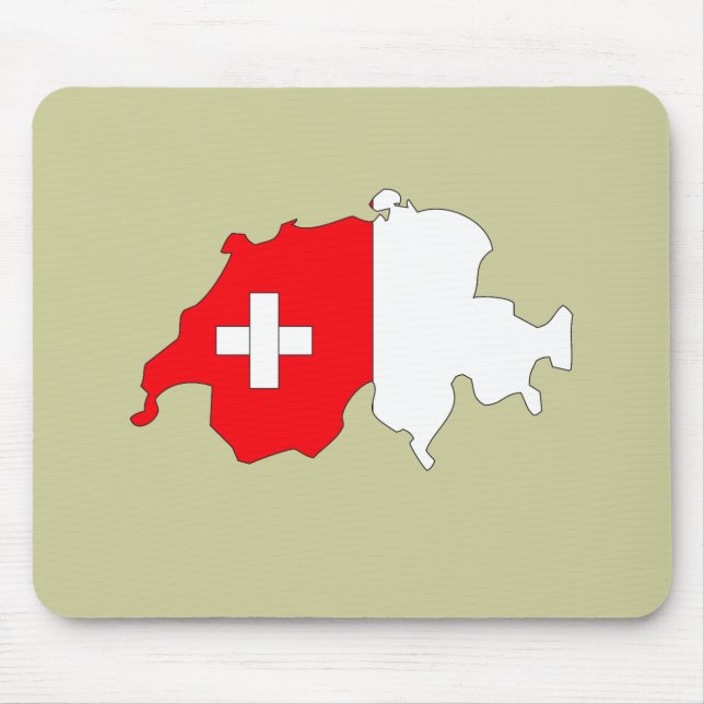 Switzerland flag map mouse pad (Front)