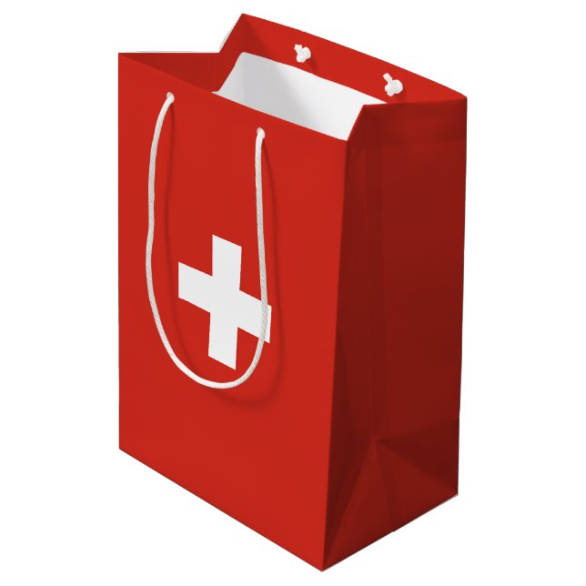 Switzerland flag medium gift bag (Back Angled)
