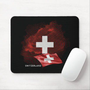 Switzerland flag mouse pad