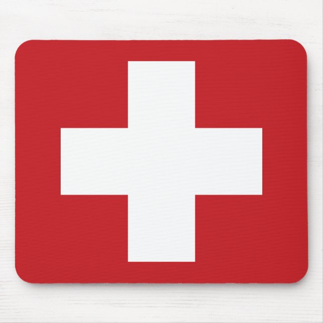 Switzerland Flag Mouse Pad (Front)
