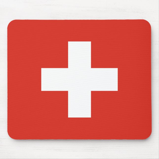 Switzerland Flag Mouse Pad (Front)