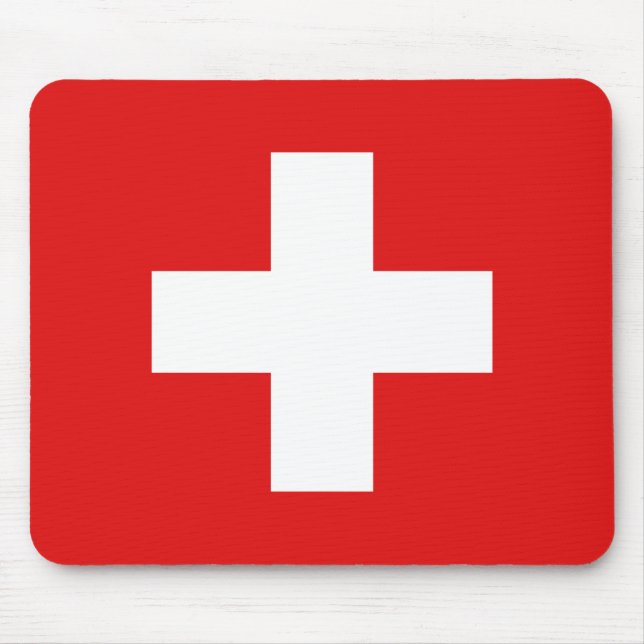 Switzerland Flag Mousepad (Front)