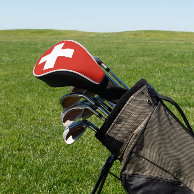 Switzerland flag phone case golf head cover (In Situ)