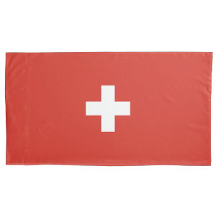 Switzerland flag pillowcase