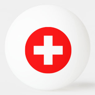 switzerland flag ping pong ball