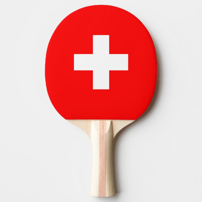 Switzerland Flag Ping Pong Paddle (Front)
