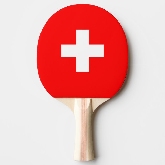 Switzerland Flag Ping Pong Paddle (Front)