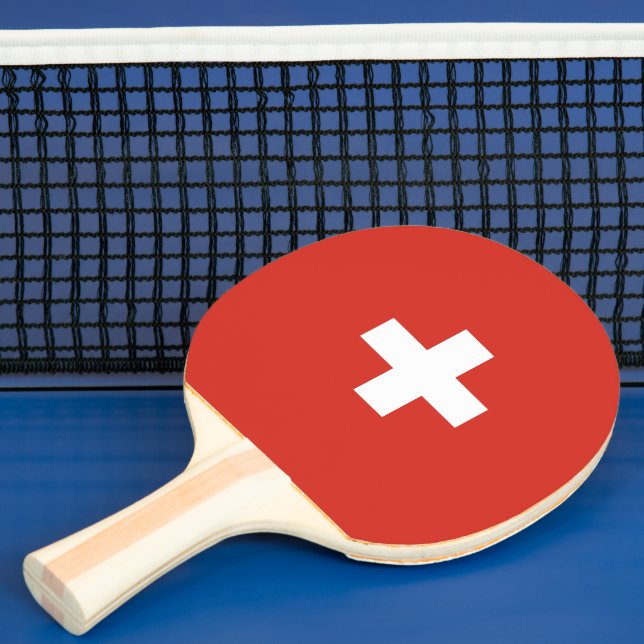 Switzerland flag ping pong paddle (Insitu)