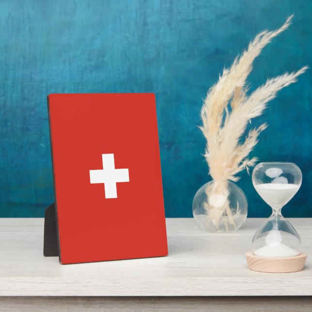 Switzerland flag plaque (Side)