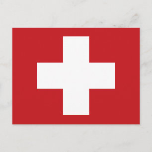 Switzerland Flag Postcard