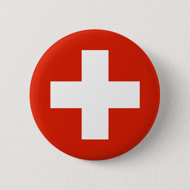 Switzerland Flag Products 6 Cm Round Badge (Front)
