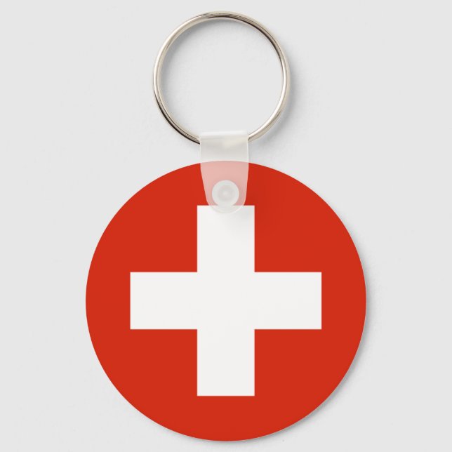 Switzerland Flag Products Key Ring (Front)