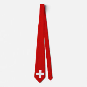 Switzerland flag quality tie