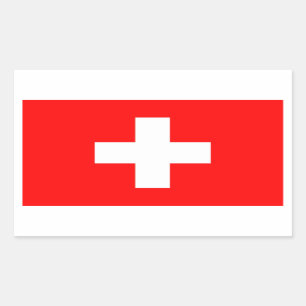 Switzerland Flag Rectangular Sticker
