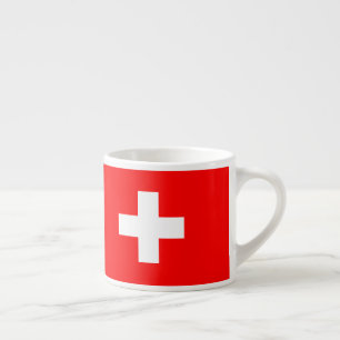 Switzerland Flag Red White Cross Patriotic  Espresso Cup
