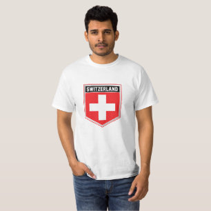 Switzerland Flag Shield T-Shirt