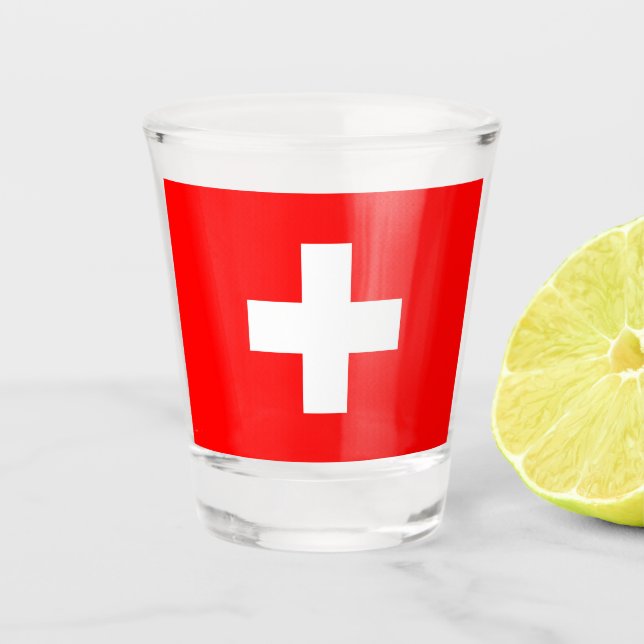 Switzerland Flag Shot Glass (Front)