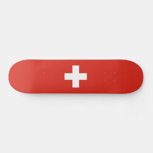 Switzerland Flag Skateboard
