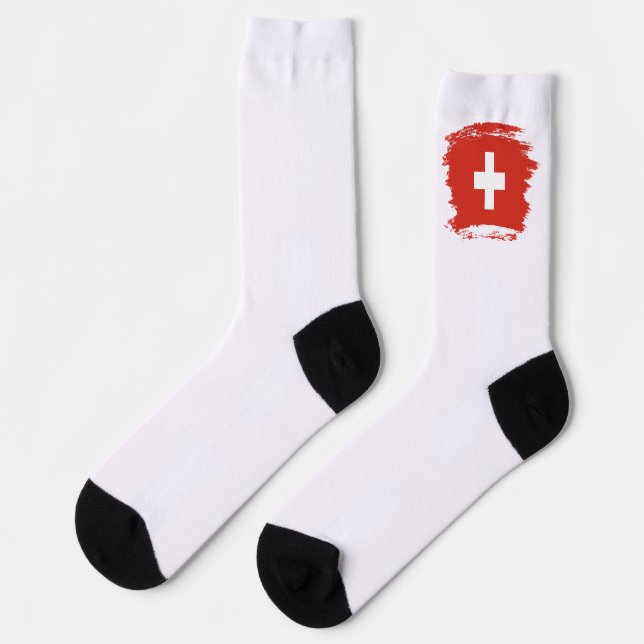 Switzerland flag socks (Left)