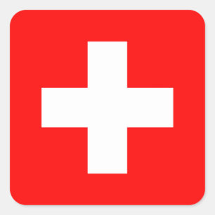 Switzerland Flag Square Sticker