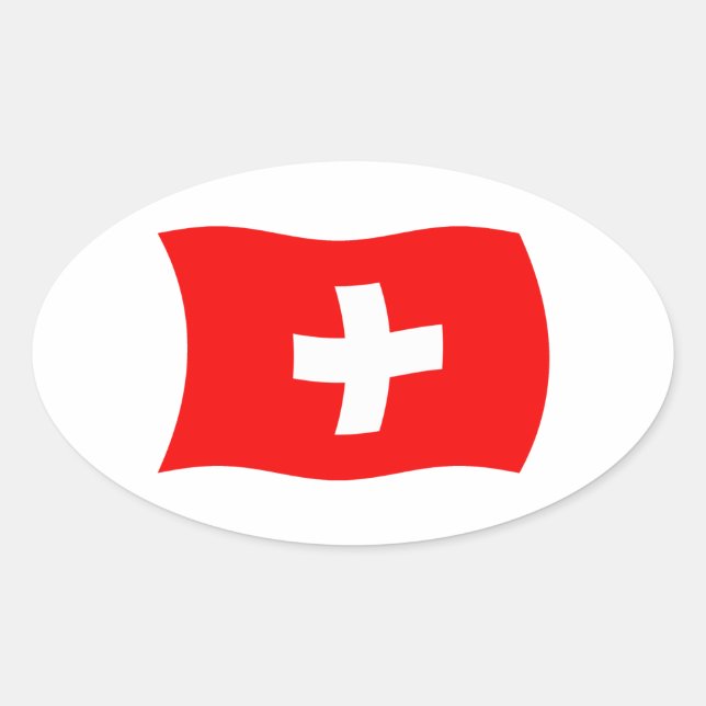 Switzerland Flag Sticker (Front)