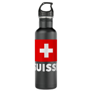 Switzerland Flag Suisse Swiss Schweiz White Red 710 Ml Water Bottle