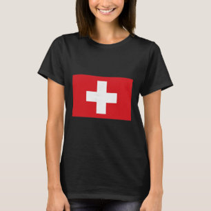 Switzerland Flag Swiss Apparel Hiking Skiing Men W T-Shirt