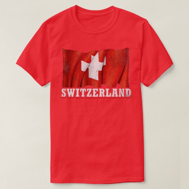 Switzerland Flag T-Shirt (Design Front)