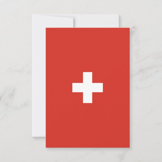 Switzerland flag thank you card (Front)
