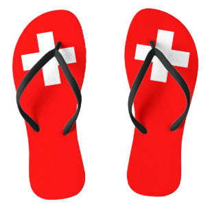 Switzerland Flag Thongs