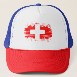 Switzerland flag trucker hat