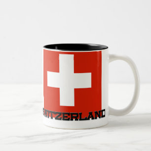Switzerland Flag Two-Tone Coffee Mug